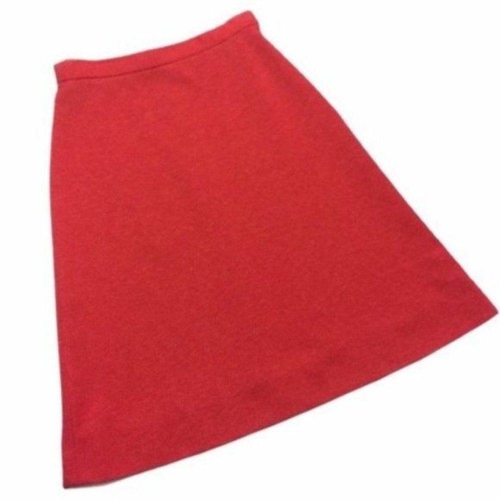 Vintage 1960s🍒 Cherry Red A-Line Pencil Skirt